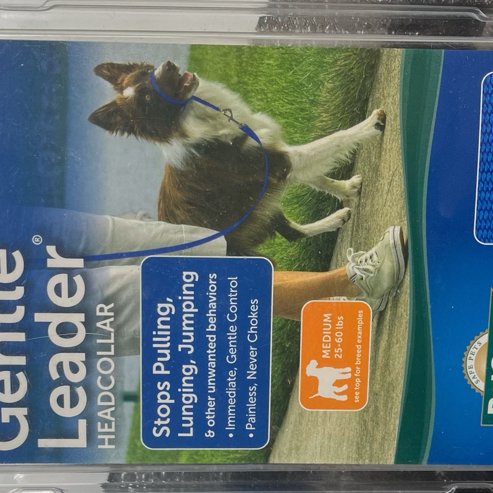 Premier Gentle Leader Head Collar Blue Medium Dogs 25-60 Pounds New